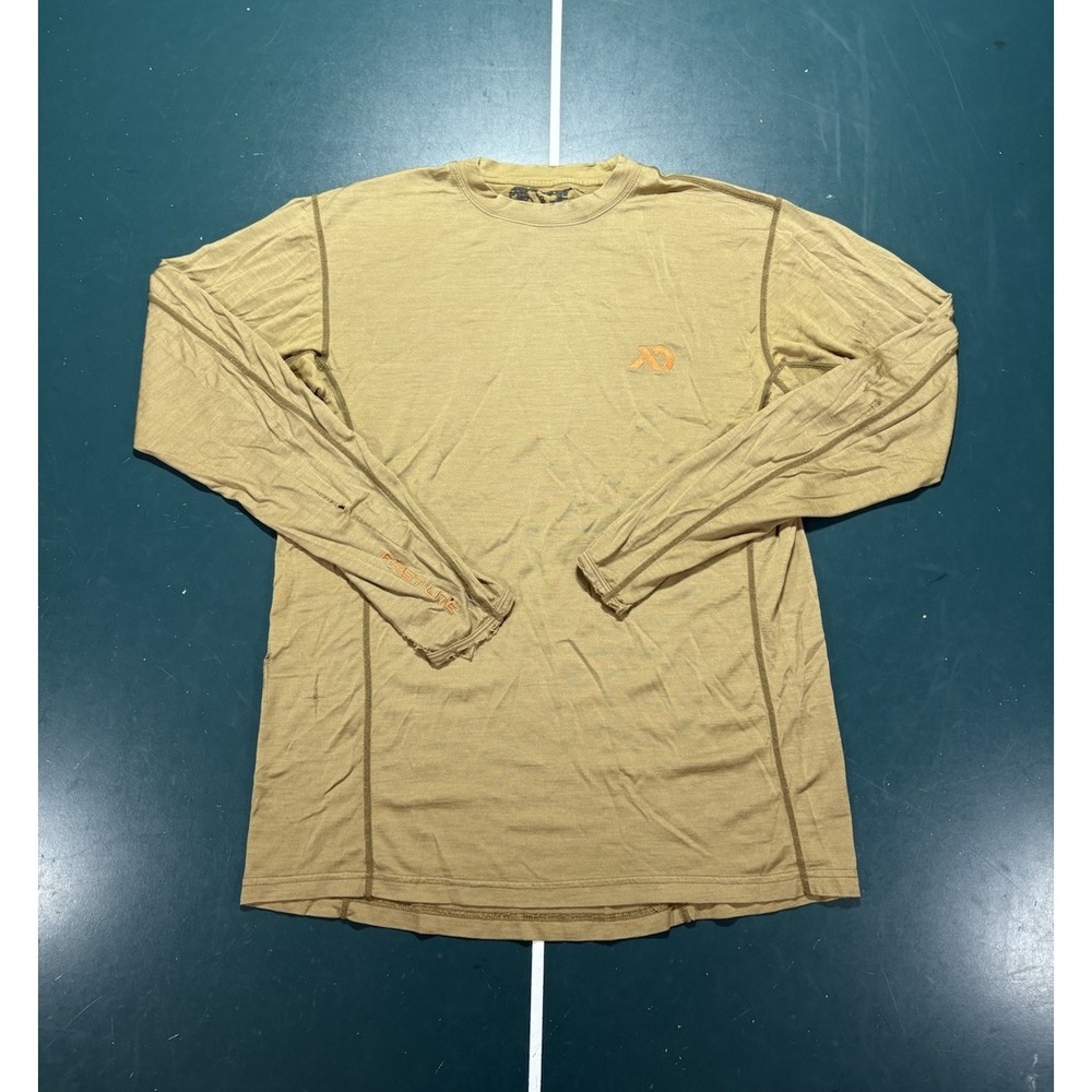 First Lite Kiln Long Sleeve Crew Merino Wool base layer Shirt Men's Large Flaws*